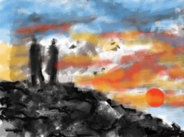 DI ANTARA SENJA, GANJA, DAN DEBURAN OMBAK