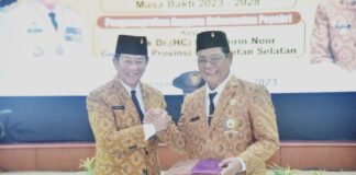 SAHBIRIN PENUH JASA, GUBERNUR KALIMANTAN SELATAN DIANUGERAHI ANGGOTA KEHORMATAN PEPABRI