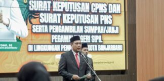 278 PNS SKPD DIKUKUHKAN WALI KOTA BANJARBARU