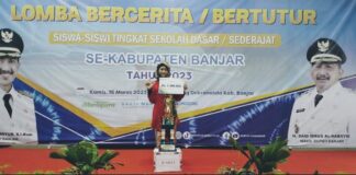 TINGKATKAN LITERASI, 20 PESERTA IKUT LOMBA BERCERITA DI KABUPATEN BANJAR