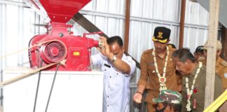 GAPOKTAN TAMARA BERSAMA SAIDI MANSYUR RESMIKAN LUMBUNG PANGAN MASYARAKAT ALUH-ALUH