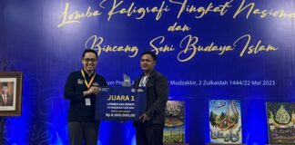 LPTQ KABUPATEN BANJAR 2023, MAHRUDIN RAIH JUARA 1 KALIGRAFI