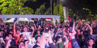 BALAI KOTA BERGEMURUH SAMBUT KEMENANGAN TIMNAS U-23