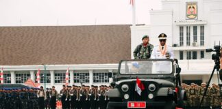 PIMPIN PERINGATAN HUT KE-79 TNI, PAMAN BIRIN SAMPAIKAN RASA HORMAT