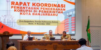 PEMKO BANJARBARU GELAR RAKOR PENCEGAHAN KORUPSI BERSAMA KPK