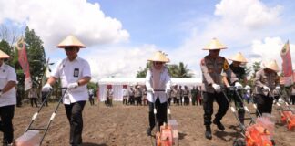 KALSEL DUKUNG KETAHANAN PANGAN, LAUNCHING GUGUS TUGAS POLRI DITANDAI TANAM JAGUNG