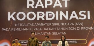 BAWASLU KALSEL – ASN RAPAT KOORDINASI SOSIALISASI NETRALITAS PILKADA 2024