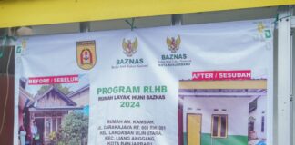 LIMA RUMAH LAYAK HUNI PROGRAM BAZNAS DI LIMA KECAMATAN DI KOTA BANJARBARU DIRESMIKAN WALI KOTA
