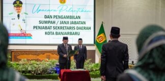 SUBHAN LANTIK SIRAJONI SEBAGAI PJ SEKDA KOTA BANJARBARU; HADAPI DUA AGENDA BESAR