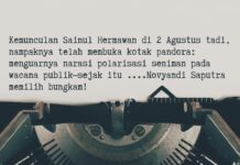 KOTAK PANDORA: GELISAH POLITIK KESENIAN