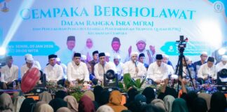 CEMPAKA BERSHALAWAT; PENGUKUHAN PENGURUS LPTQ CEMPAKA SEKALIGUS MEMPERINGATI ISRA MI’RAJ